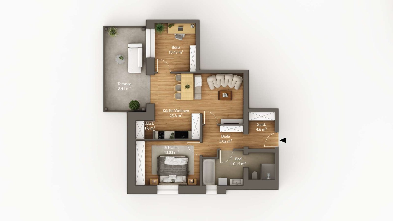 Grundriss Wohnung 1 
