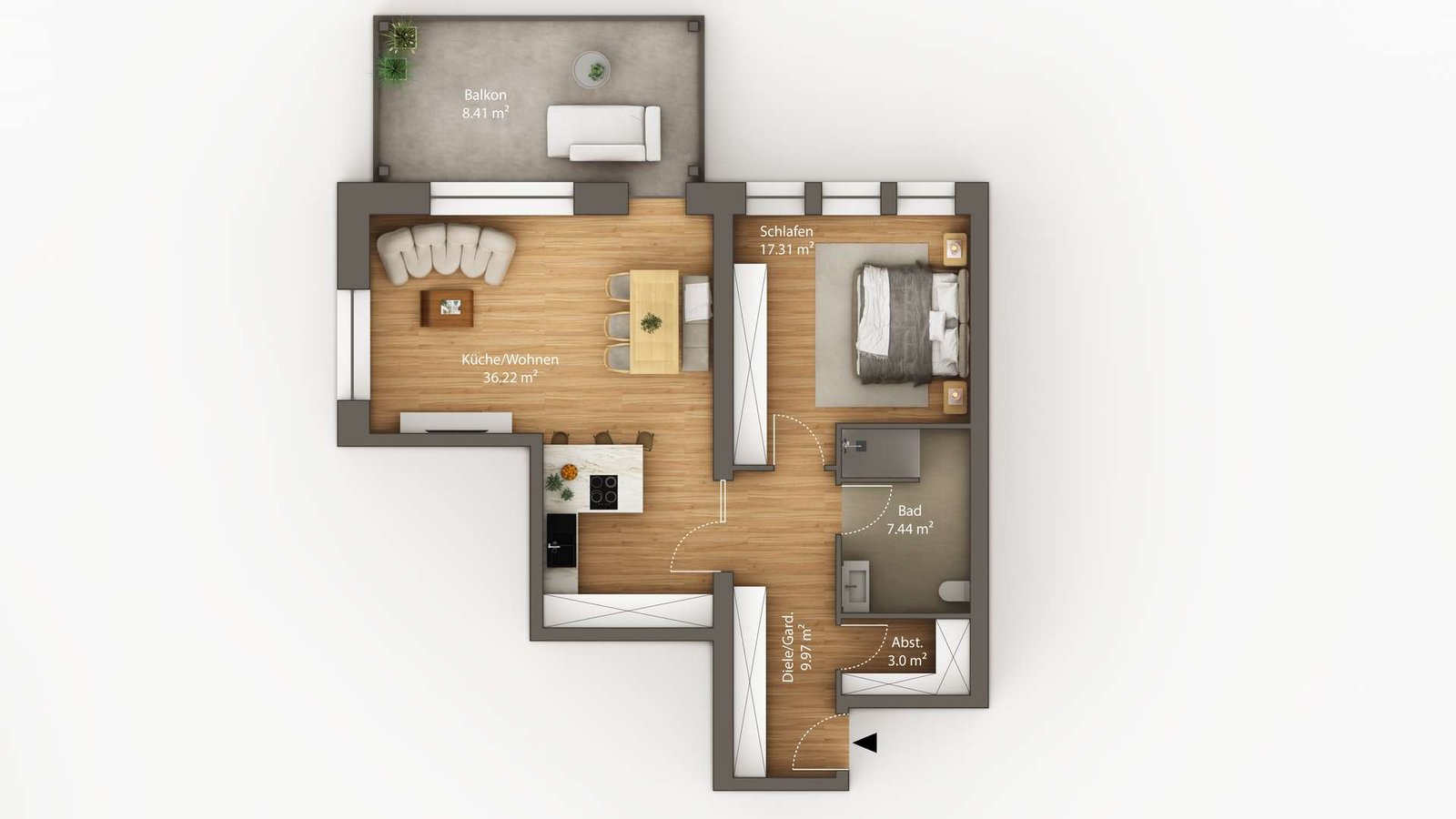 Grundriss Wohnung 6