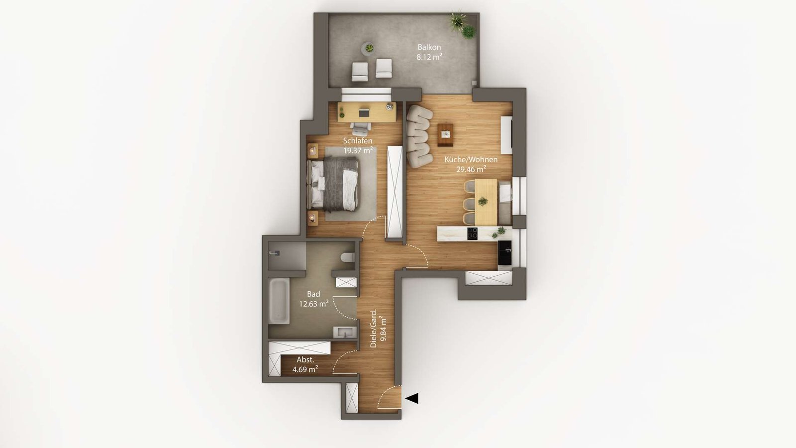Grundriss Wohnung 12