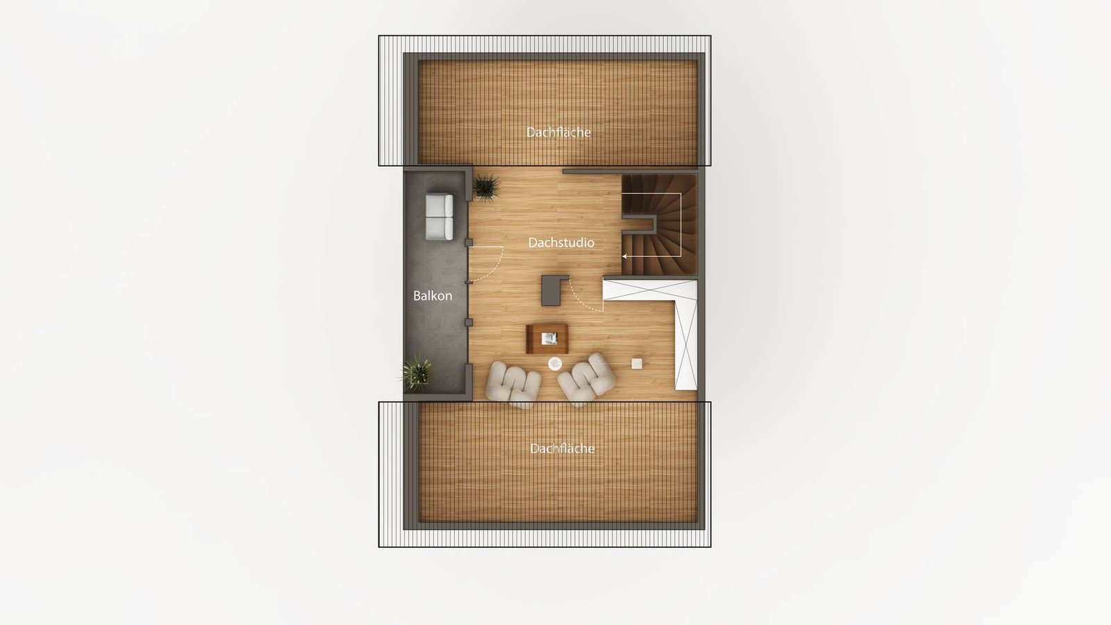 Grundriss Dachstudio